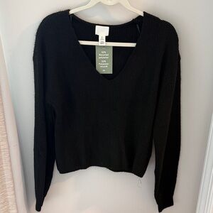 H&M Charcoal V-Neck Sweater